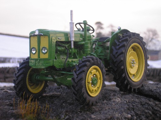 RJN Classic Tractors Roadless 6/4 Green Yellow Tractor model